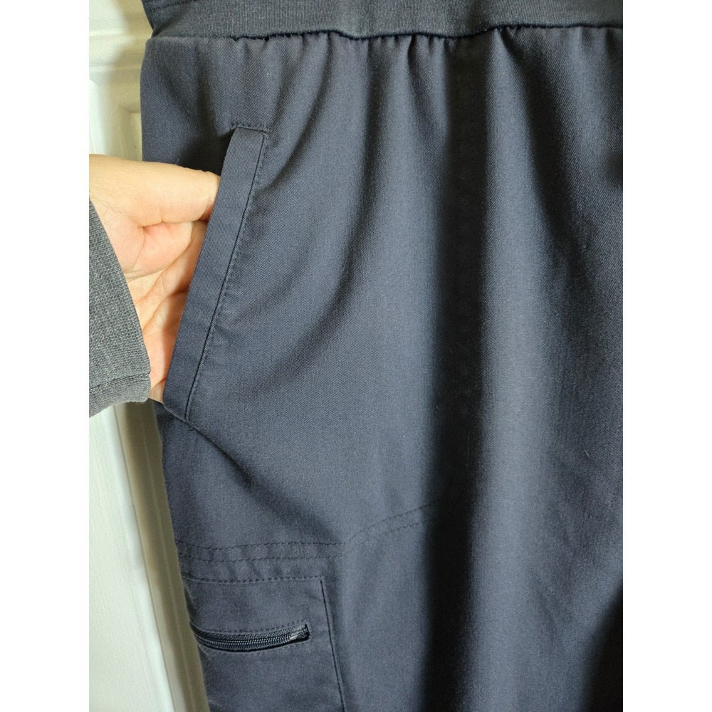 Greys Anatomy by Barco Women XL Spandex Stretch Scrub Pants Charcoal Grey Pocket - Picture 4 of 9